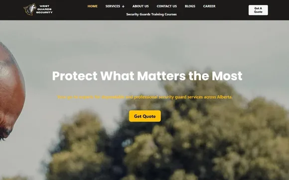 West Guards Security website homepage
