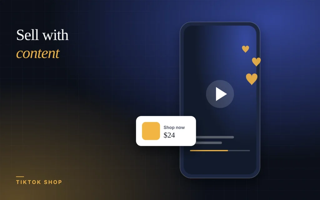 Illustration: a phone playing a shoppable TikTok video